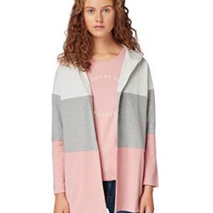 TOM TAILOR Strickjacke Damen Rose Colorblock 18918 (Cardigan)