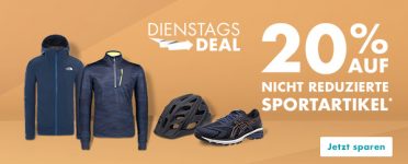 Galeria Karstadt Kaufhof nur heute 20% auf Sportartikel